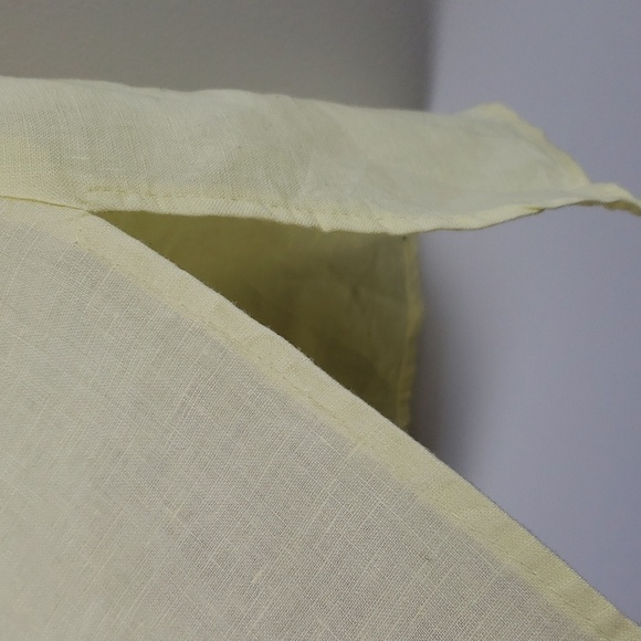 Melvin Linen Tunic Top. 3/4 Sleeve Yellow Size 10 - Picture 9 of 11
